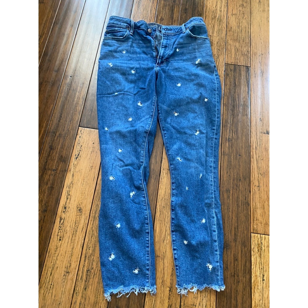 abercrombie and fitch flower skinny jeans